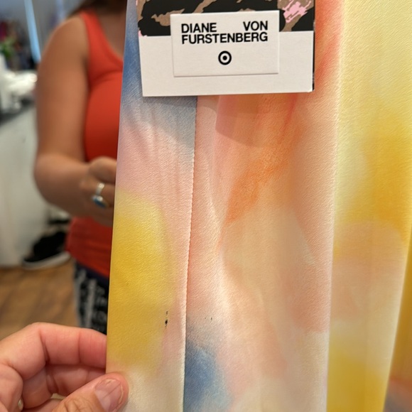 Diane Von Furstenburg X Target Long Satin Sunset Slip Dress Size Medium - Picture 6 of 6